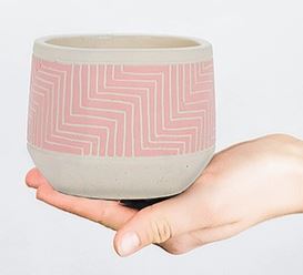 Small Etched Planter - 5"D