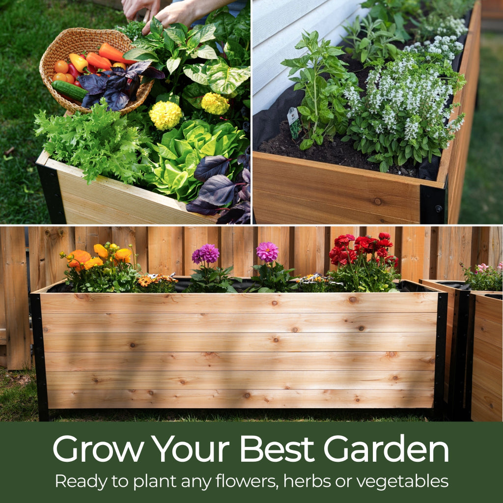18″ x 48″ Deep Root Raised Garden Bed - 30″ TALL - Select Grade - Harvick Farms 