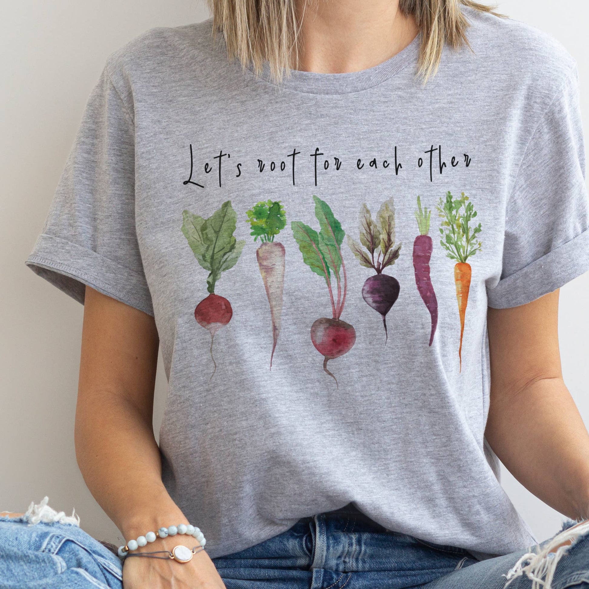 Lets Root Gardening Farmers Market Vegetable Graphic Tee Par.tees by Party On!