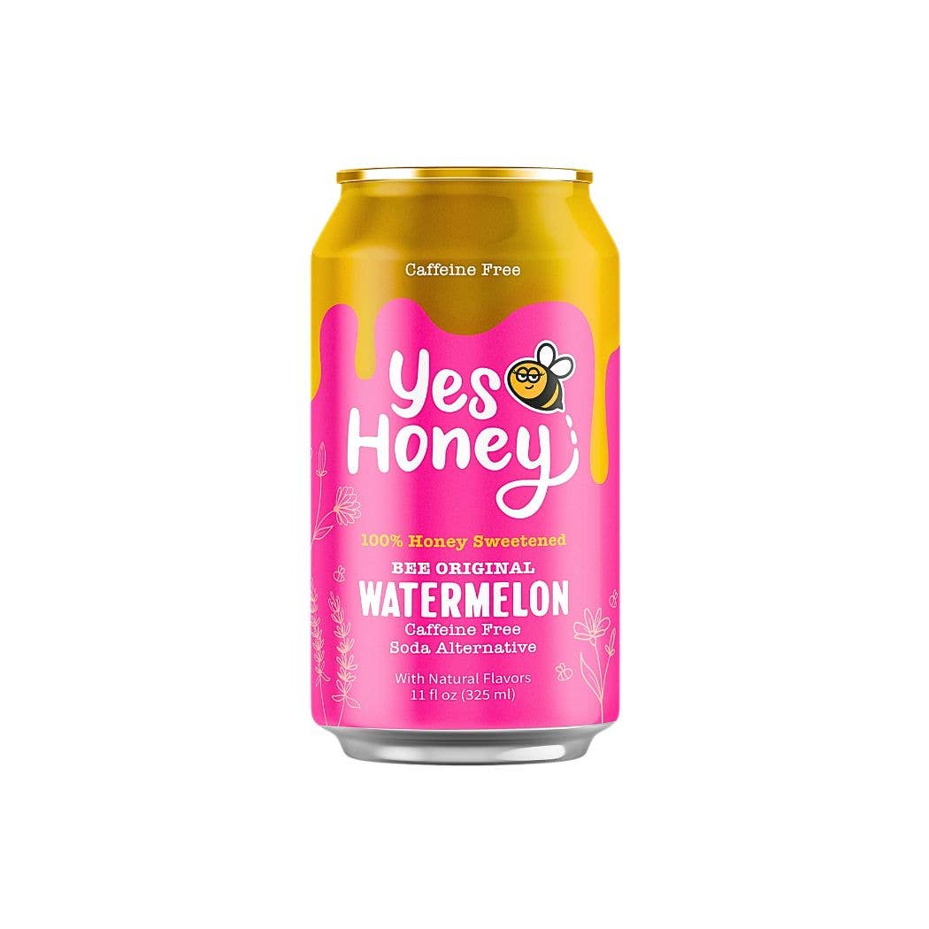 Yes Honey - 100% Honey Sweetened Soda- Watermelon  Yes Honey