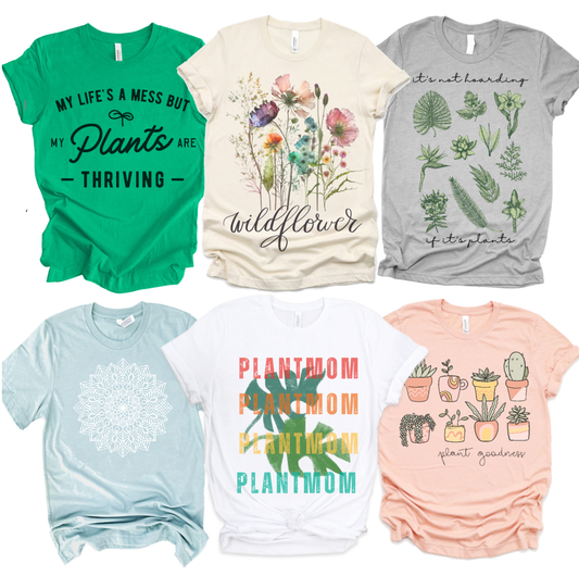 Plant Mom Flower Gardening House Plants Nursery Graphic Tees Par.tees by Party On!