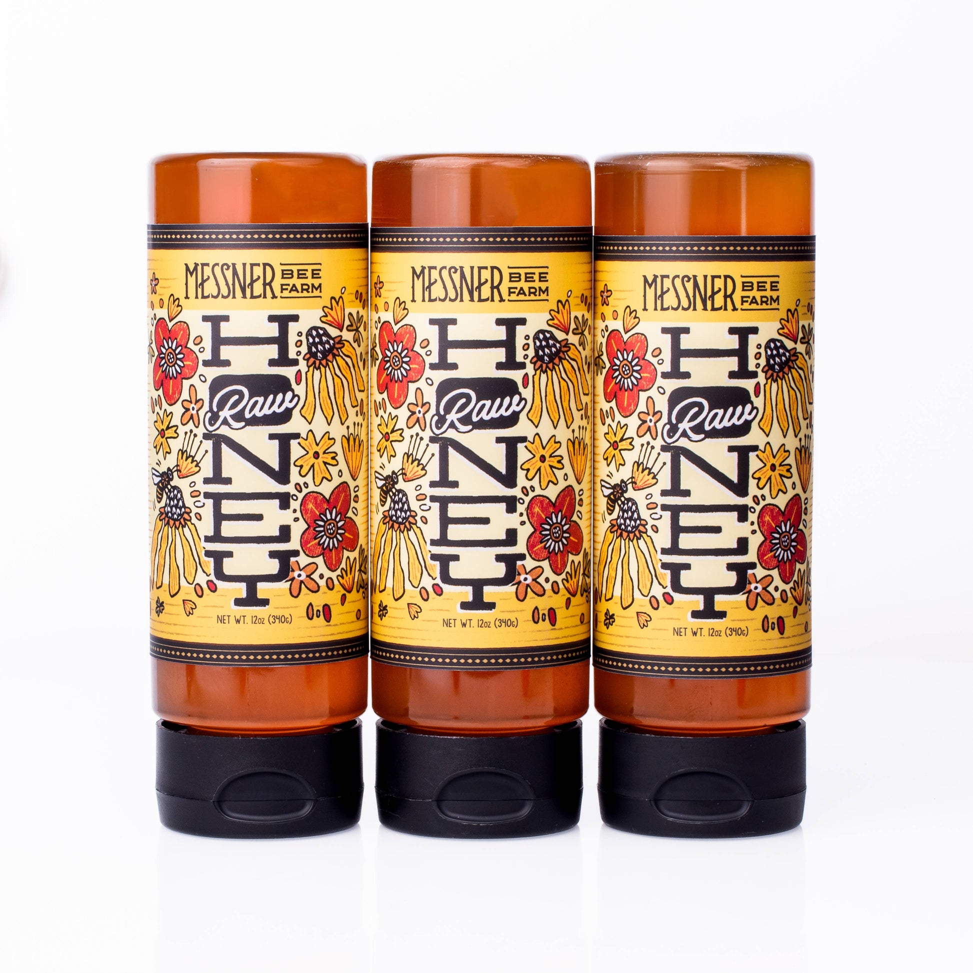 Raw Honey/ 12oz / Kansas City Honey Messner Bee Farm