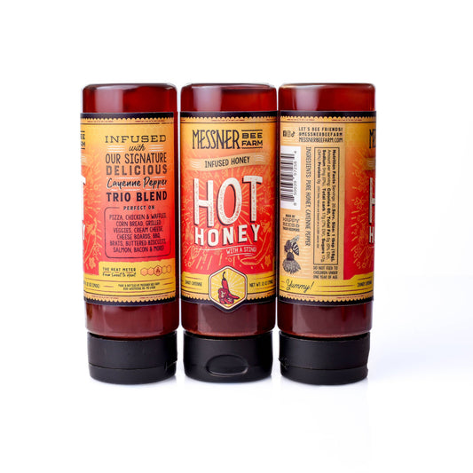Hot Honey "With a Sting!"/ 12oz / Kansas City Infused Honey Messner Bee Farm