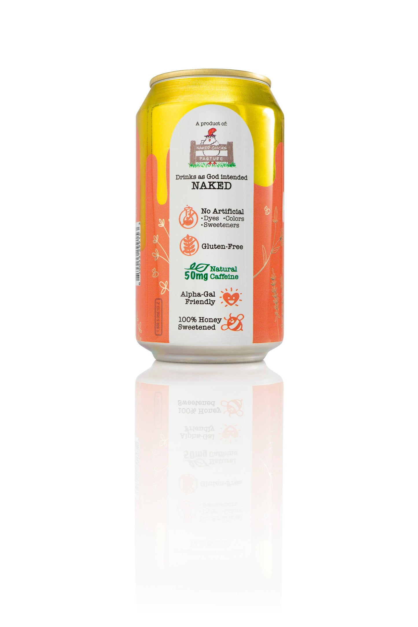 Yes Honey - 100% Honey Sweetened Soda - Peach Vitality Yes Honey