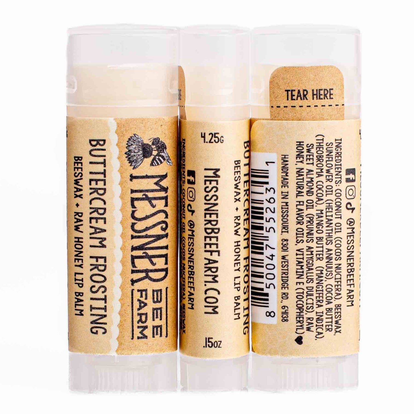 Buttercream Frosting Lip Balm Messner Bee Farm