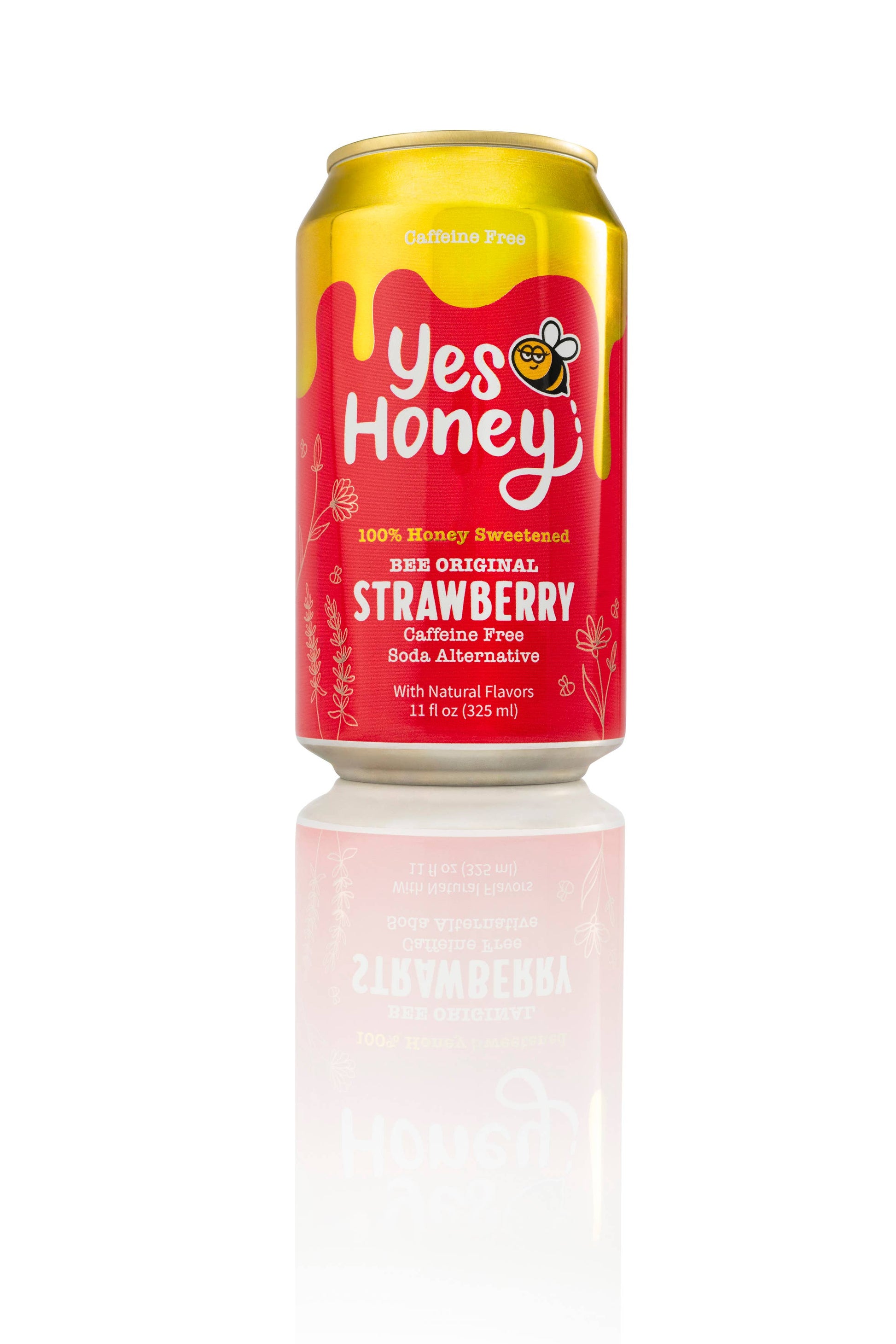 Yes Honey- 100% Honey Sweetened Soda- Strawberry  Yes Honey