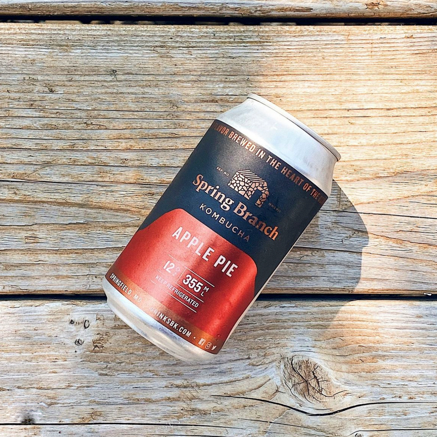 Apple Pie Kombucha - Low Sugar, Gluten-Free, Vegan, 12 oz Spring Branch Kombucha