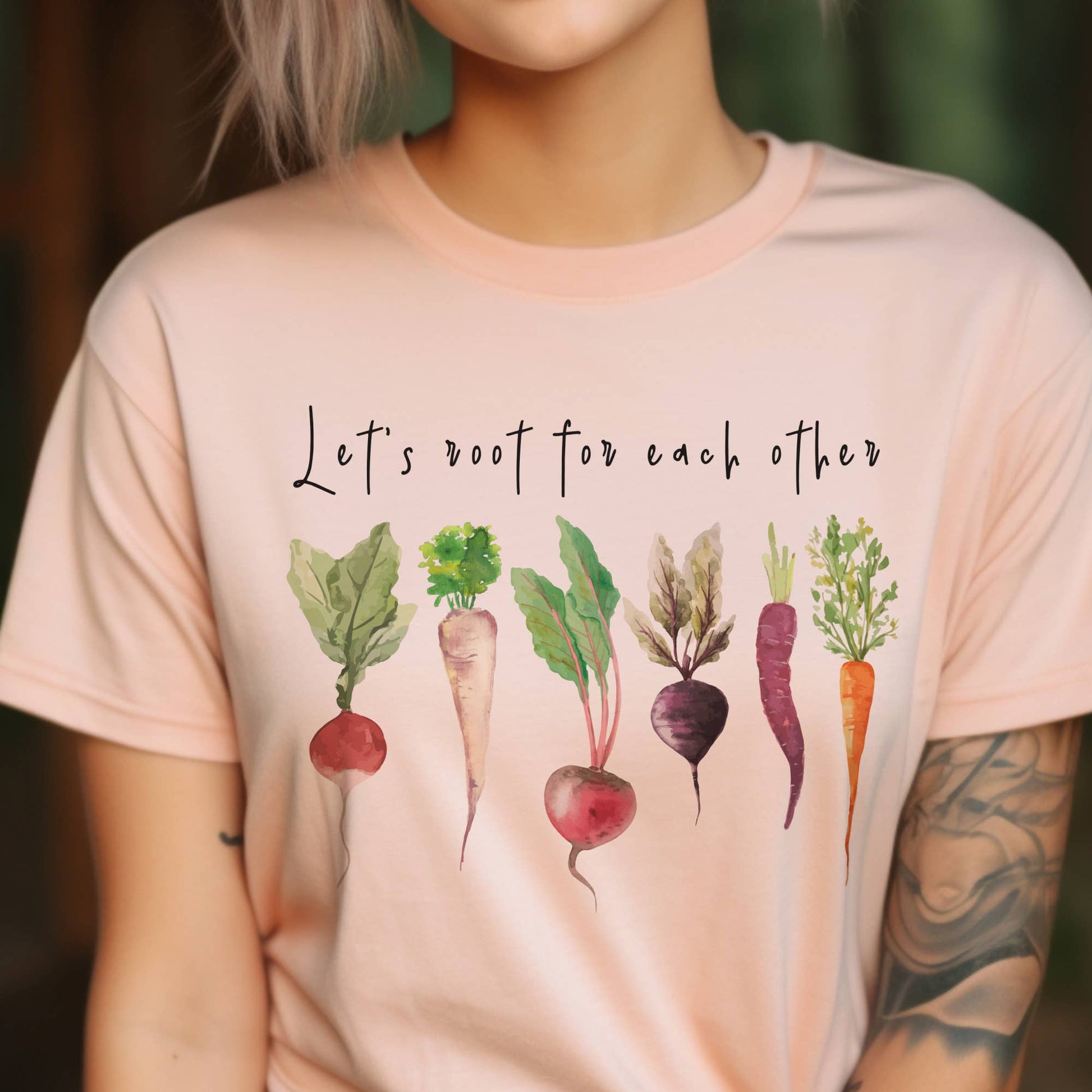 Lets Root Gardening Farmers Market Vegetable Graphic Tee Par.tees by Party On!