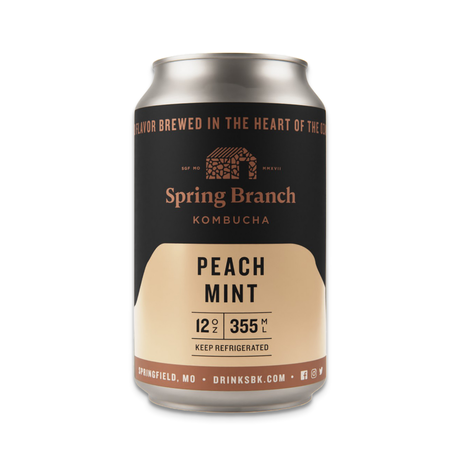 Peach Mint Kombucha - Harvick Farms 