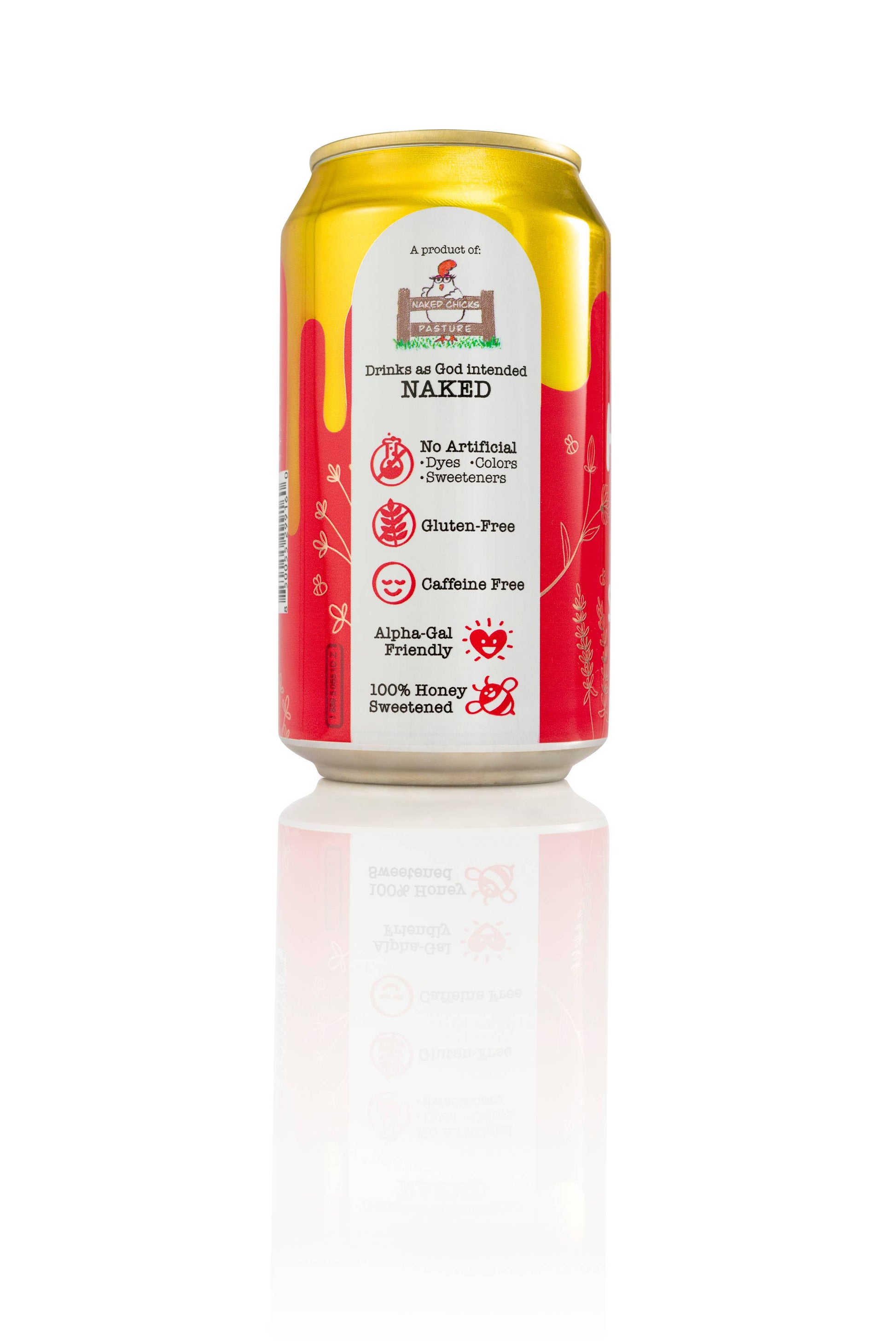 Yes Honey- 100% Honey Sweetened Soda- Strawberry  Yes Honey