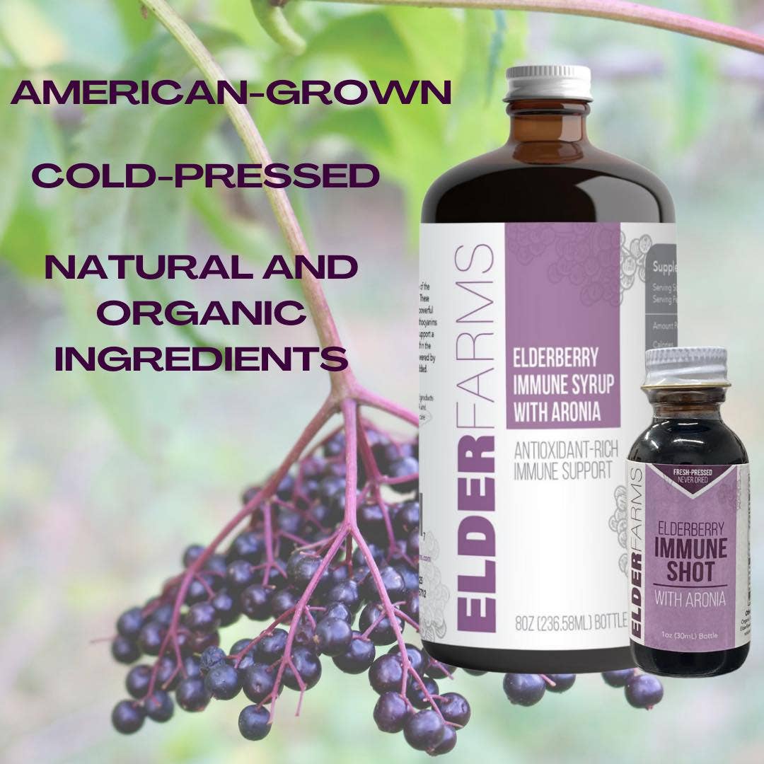 Elderberry Immune Syrup With Aronia (8oz) Elder Farms