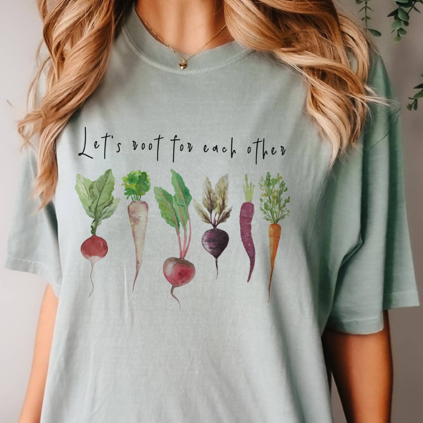 Lets Root Gardening Farmers Market Vegetable Graphic Tee Par.tees by Party On!