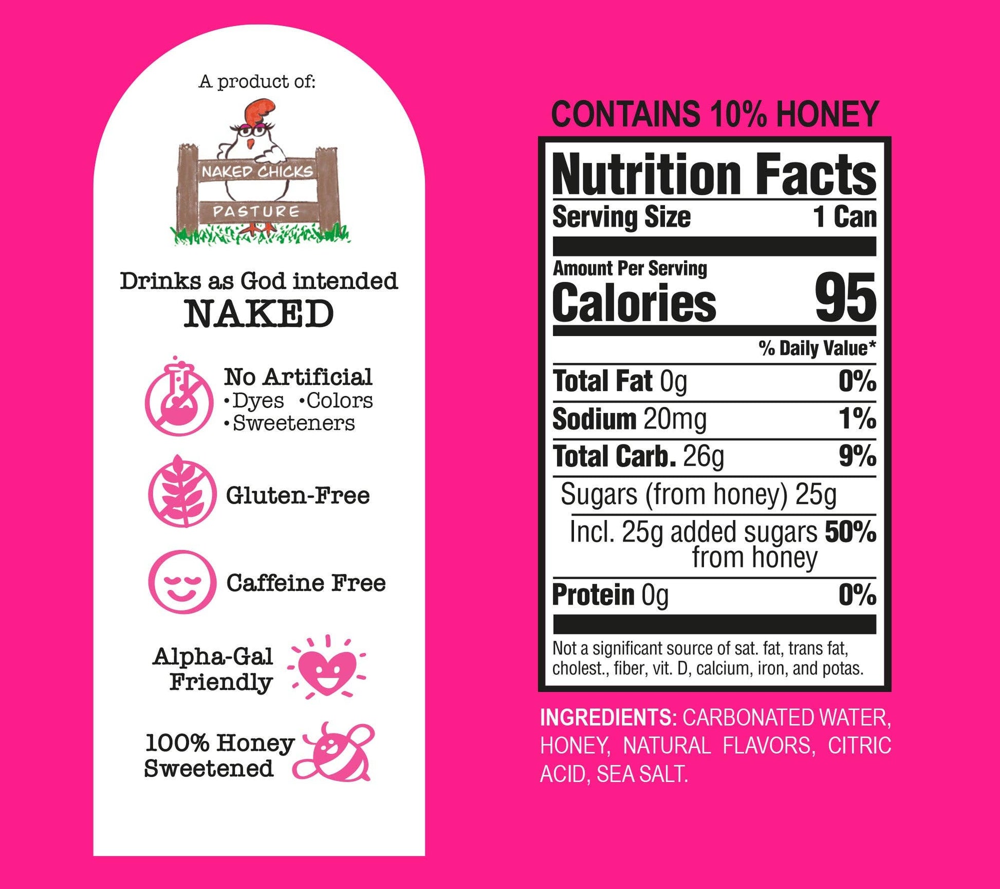 Yes Honey - 100% Honey Sweetened Soda- Watermelon  Yes Honey