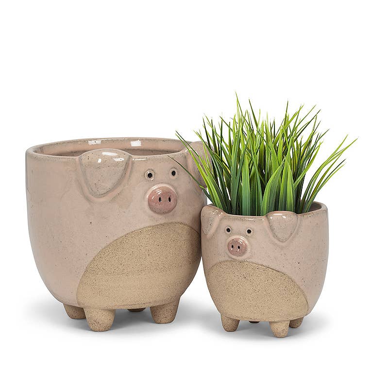 lg plant pots Lg Pig on Legs Planter-4"H-873 – Harvick Farms