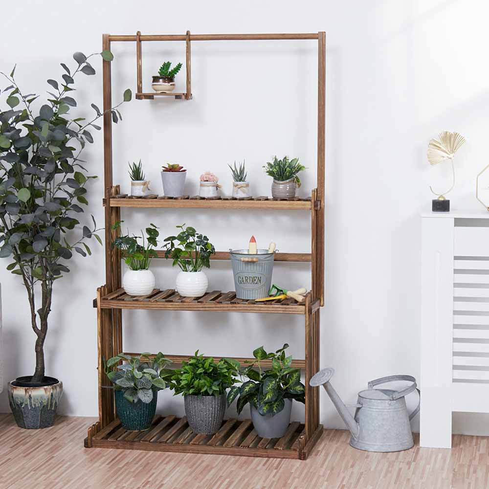 3 Tier Wooden Plant Home Decor Stand